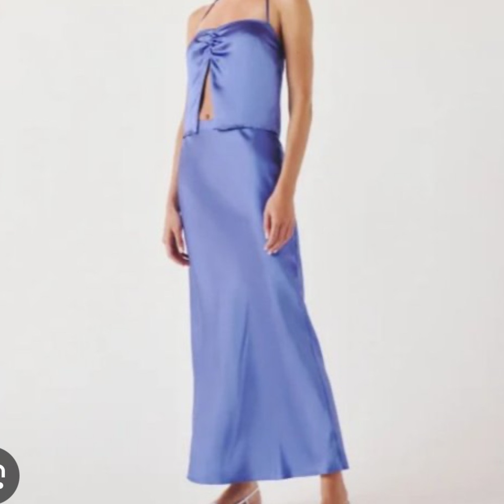 Reformation Beba silk two piece halter midi - Picture 2 of 8